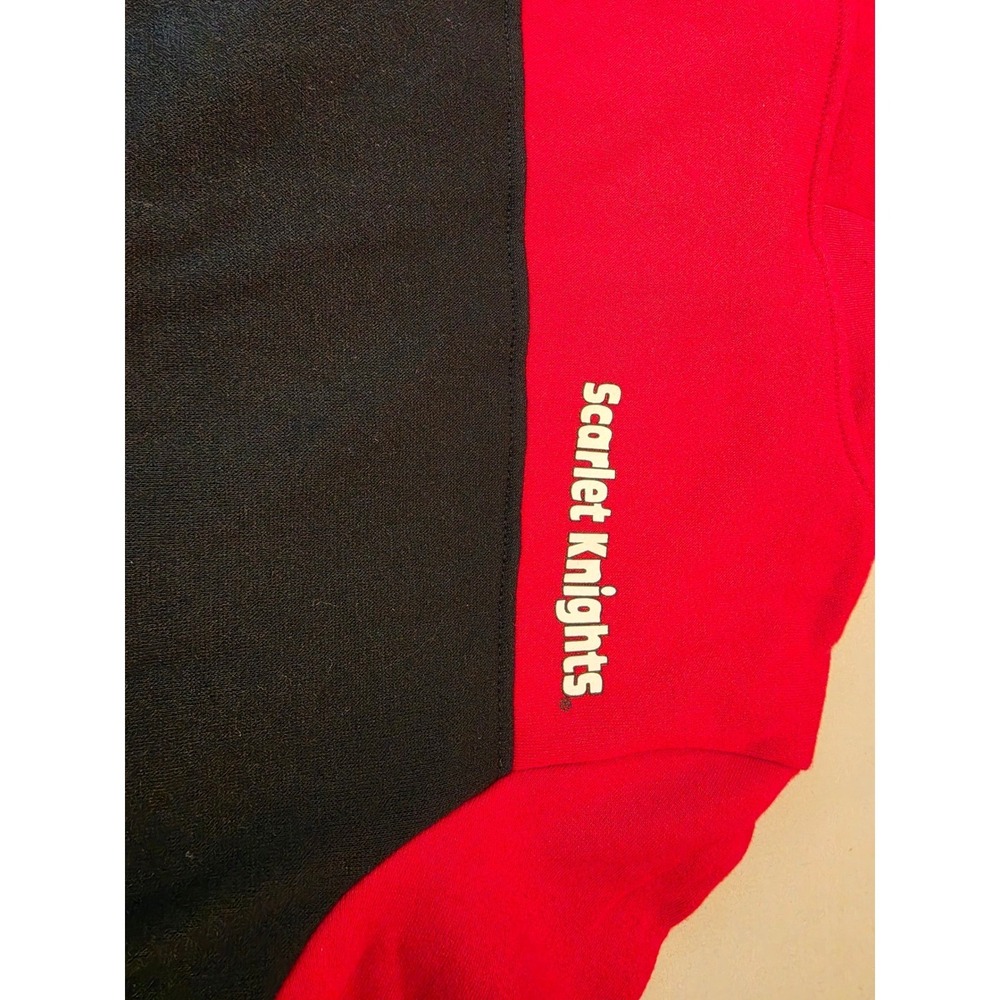 Colosseum Rutgers Scarlet Knights Womens L Hoodie Red Black 1/4 Zip COFZ30892S - Picture 10 of 11